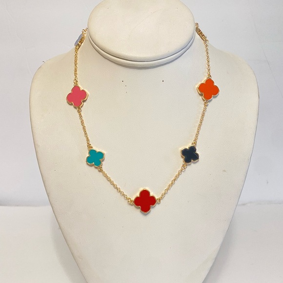 Jewelry - MULTICOLOR CLOVER NECKLACE
